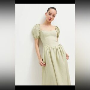 Reformation Light Green Midi Dress